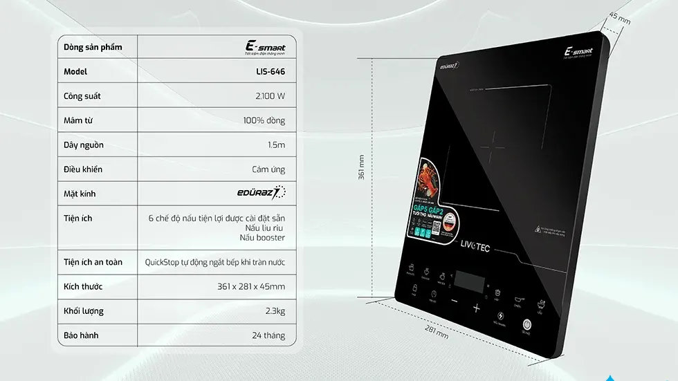 Bếp từ Livotec LIS-646