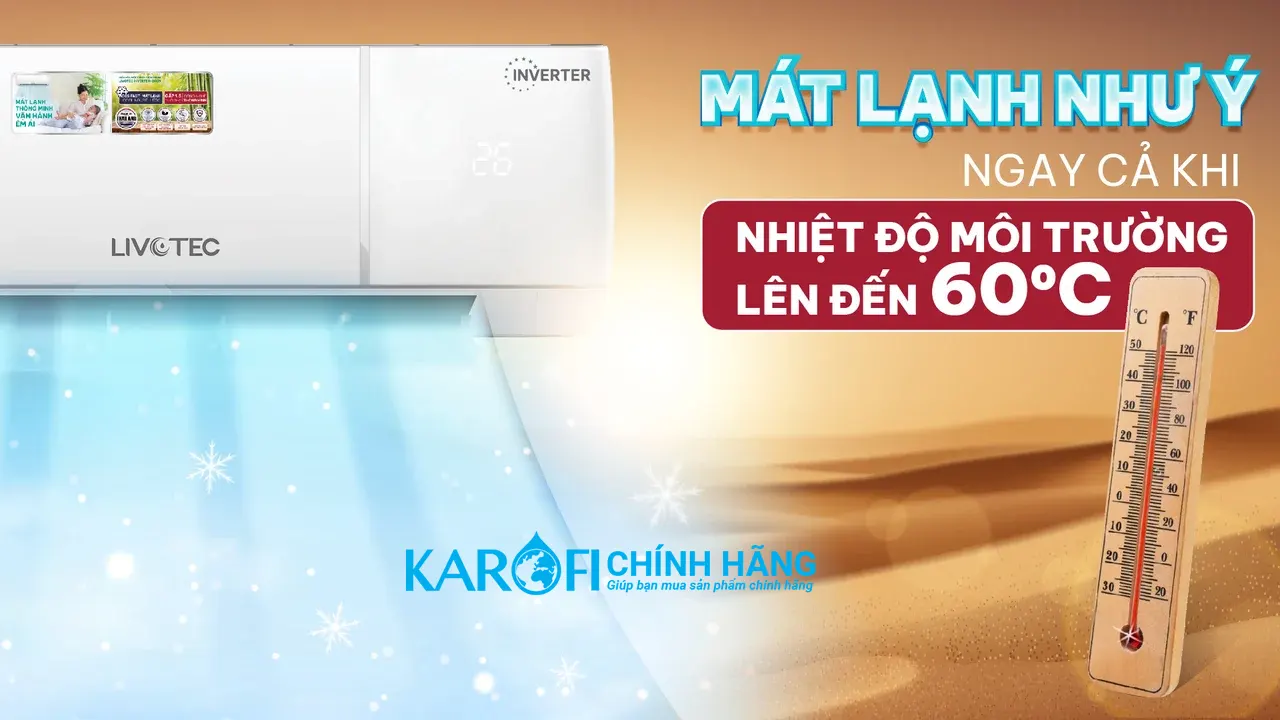 Điều hòa một chiều Livotec DH09 Inverter
