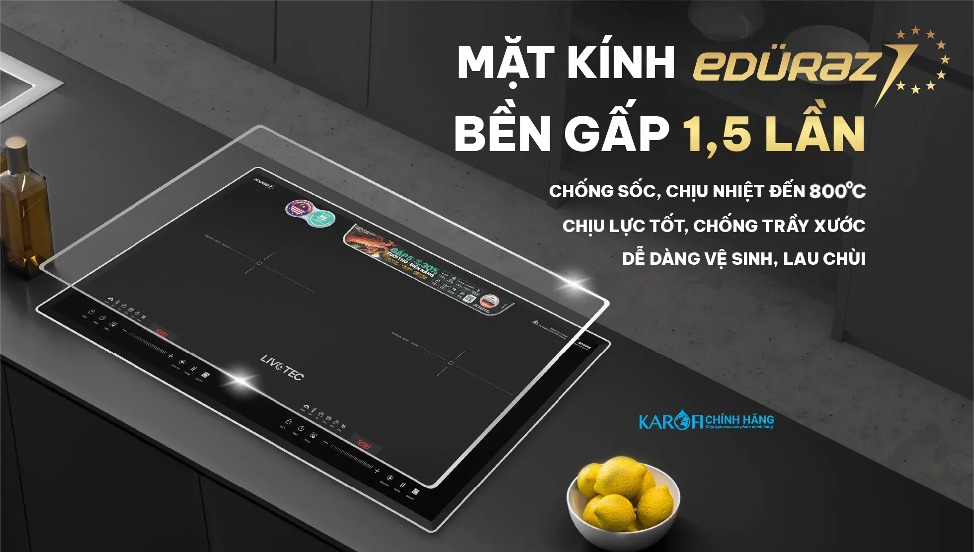 Bếp điện từ đôi Livotec LID-980M
