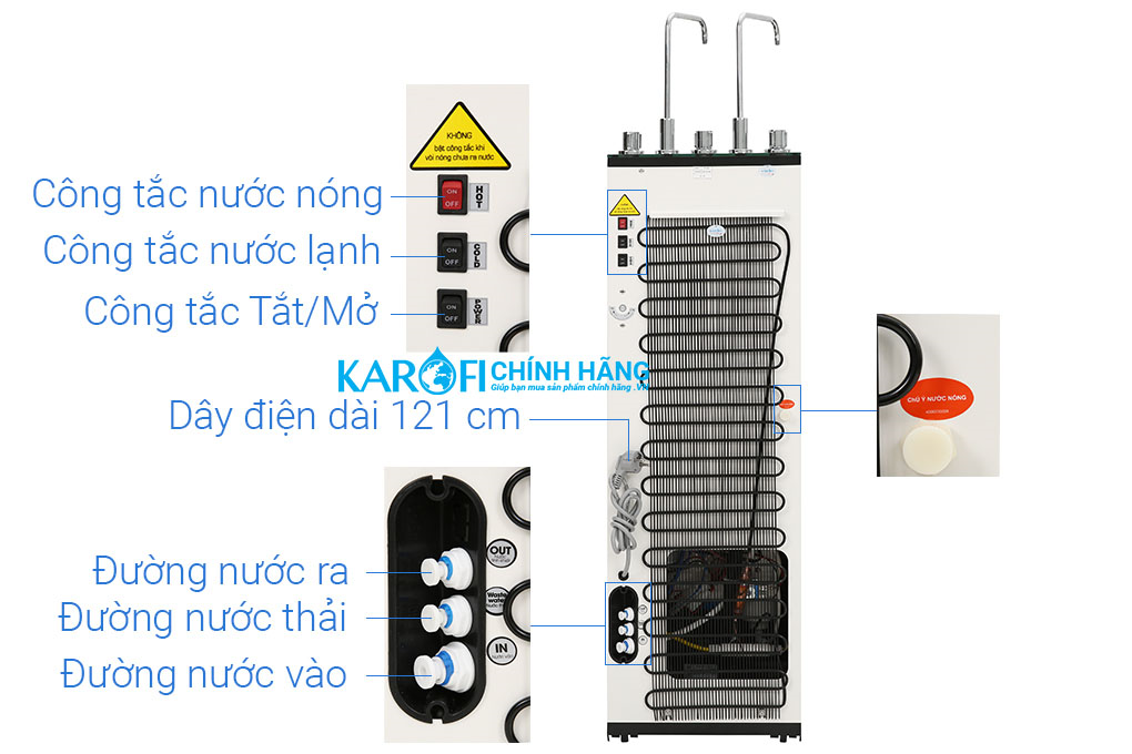 Máy lọc nước Karofi Optimus DUO O-D138  chức năng Nóng - Nguội - Lạnh