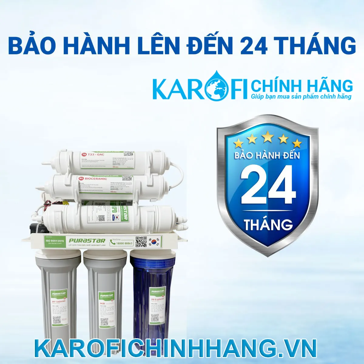 Máy lọc nước Karofi Purastar P38 10 Lõi - Chính Hãng - Mới 2026