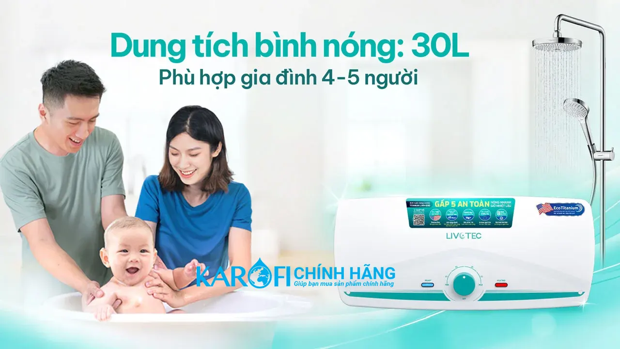Bình nóng lạnh Livotec ID30-30L