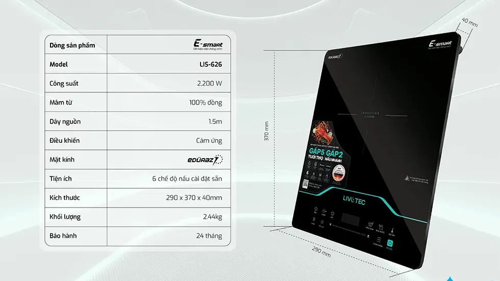 Bếp từ Livotec LIS-626