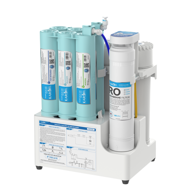 Máy lọc nước hydrogen ion kiềm Karofi KAQ-U05 Pro + HYDRO-iON KIỀM- 11 Lõi