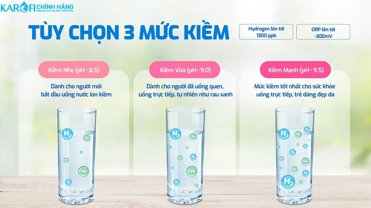 Máy lọc nước nóng lạnh Hydro-ion kiềm Karofi KAE-S695