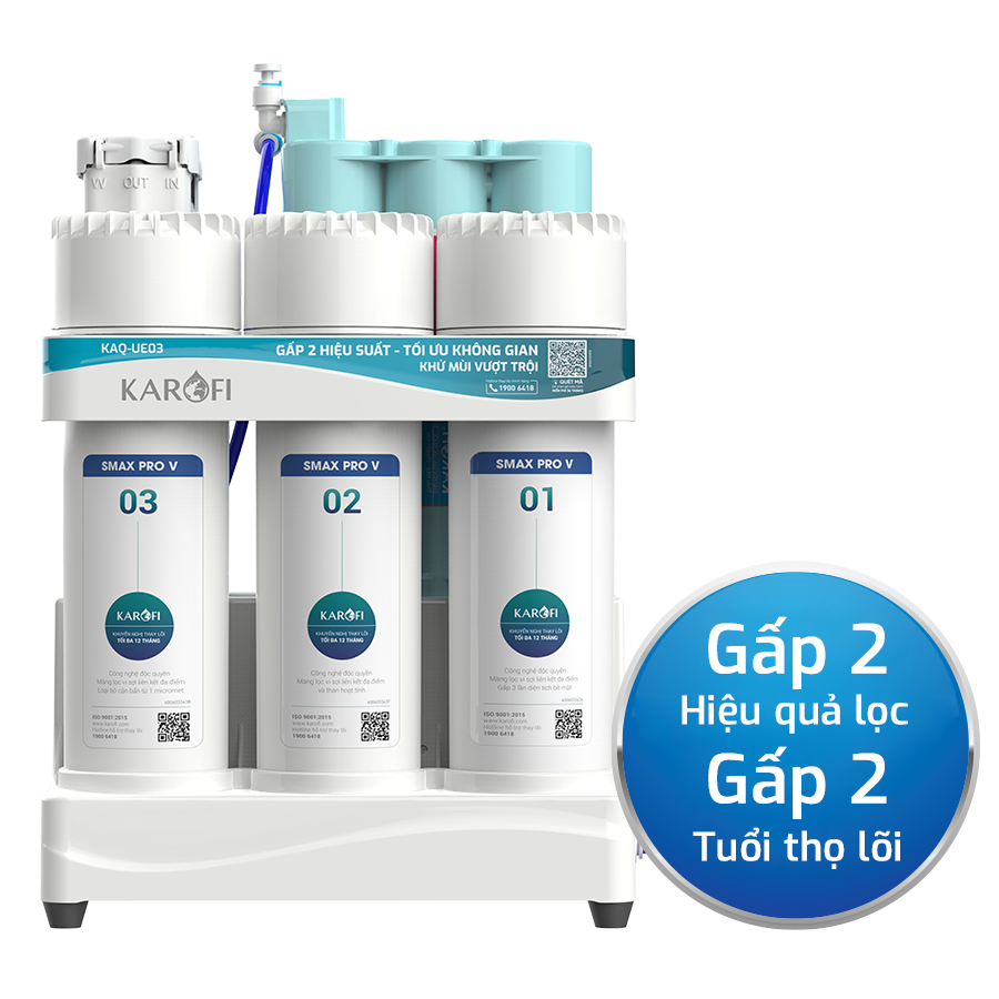Máy lọc nước Karofi KAQ-UE03 - 10 Lõi Lọc - Mẫu Mới 2026
