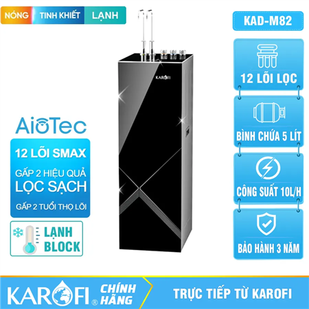 Máy lọc nước nóng lạnh Karofi KAD-M82 - 12 lõi lọc