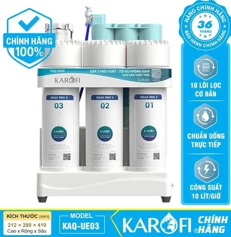 Máy lọc nước Karofi KAQ-UE03 - 10 Lõi Lọc - Mẫu Mới 2026