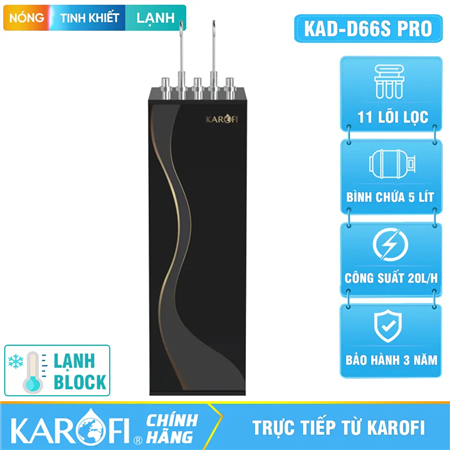 Máy lọc nước nóng lạnh Karofi KAD-D66S PRO - 11 Lõi Mới 2026
