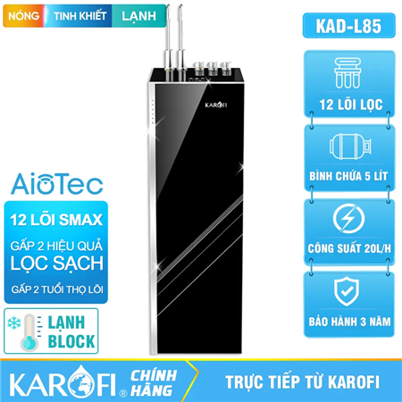 Máy lọc nước nóng lạnh Karofi KAD-L85 - 12 Lõi Mẫu 2026
