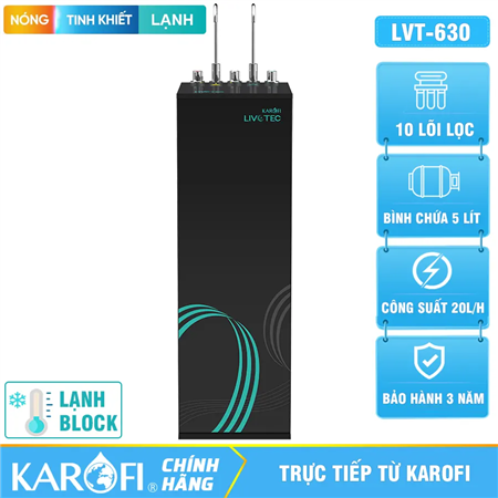 Máy lọc nước Karofi Livotec 630S - 10 Lõi - Nóng- Lạnh- Nguội