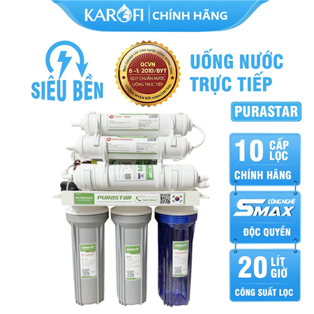 Máy lọc nước Karofi Purastar P38 10 Lõi - Chính Hãng - Mới 2026