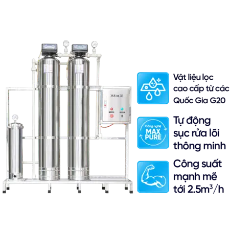 Máy lọc nước đầu nguồn Karofi KTF-332i - Cột Inox 304