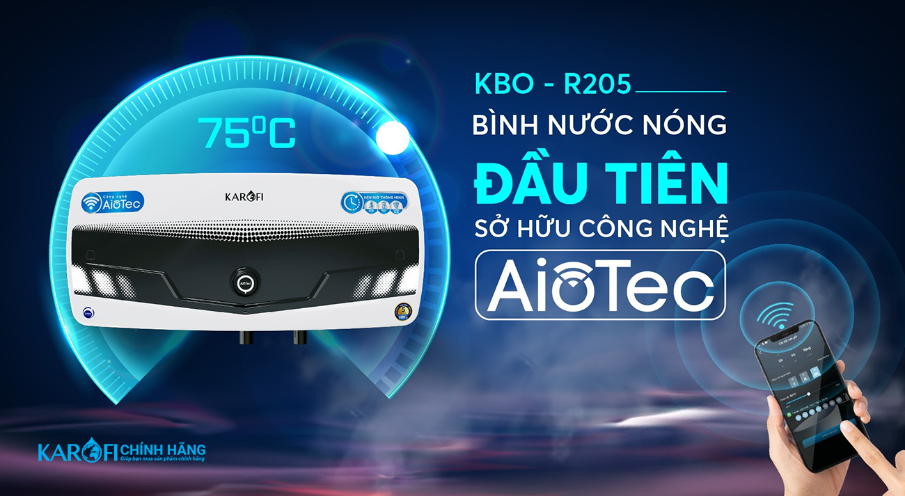 Bình nóng lạnh Karofi Thông Minh KBO-R205