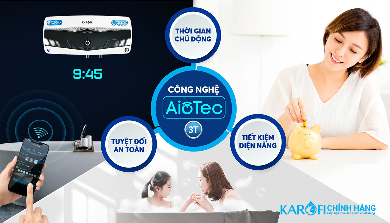 Bình nóng lạnh Karofi Thông Minh KBO-R205