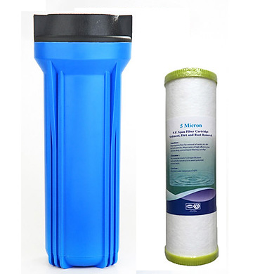 Bộ cốc lọc thô 10 inch và lõi bông ( Cốc xanh)