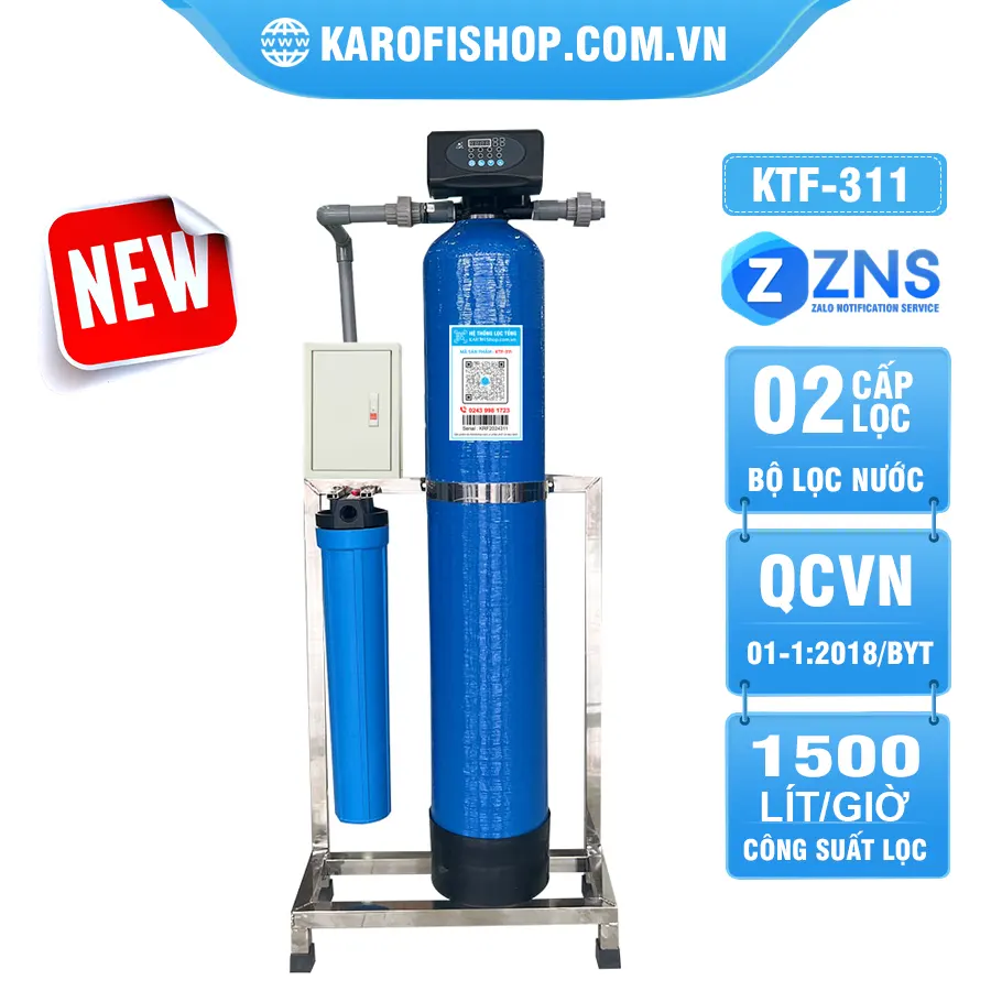 Bộ lọc tổng đầu nguồn gia đình KTF-311 - 2 Cấp - Van tự động 2026