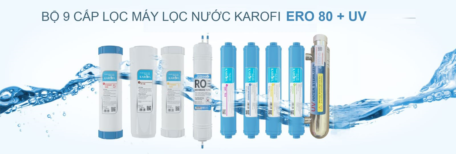 Máy lọc nước Karofi 9 cấp lọc lõi ORP