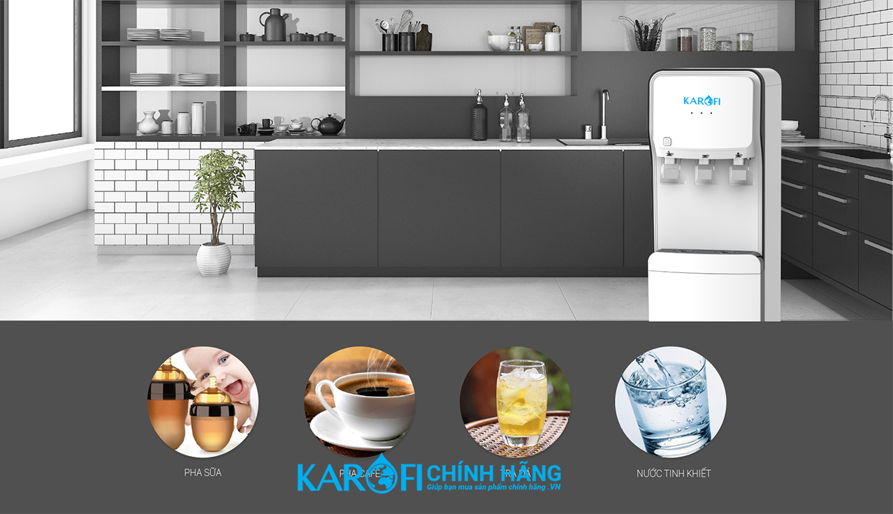 Cây nước nóng lạnh Karofi HC18