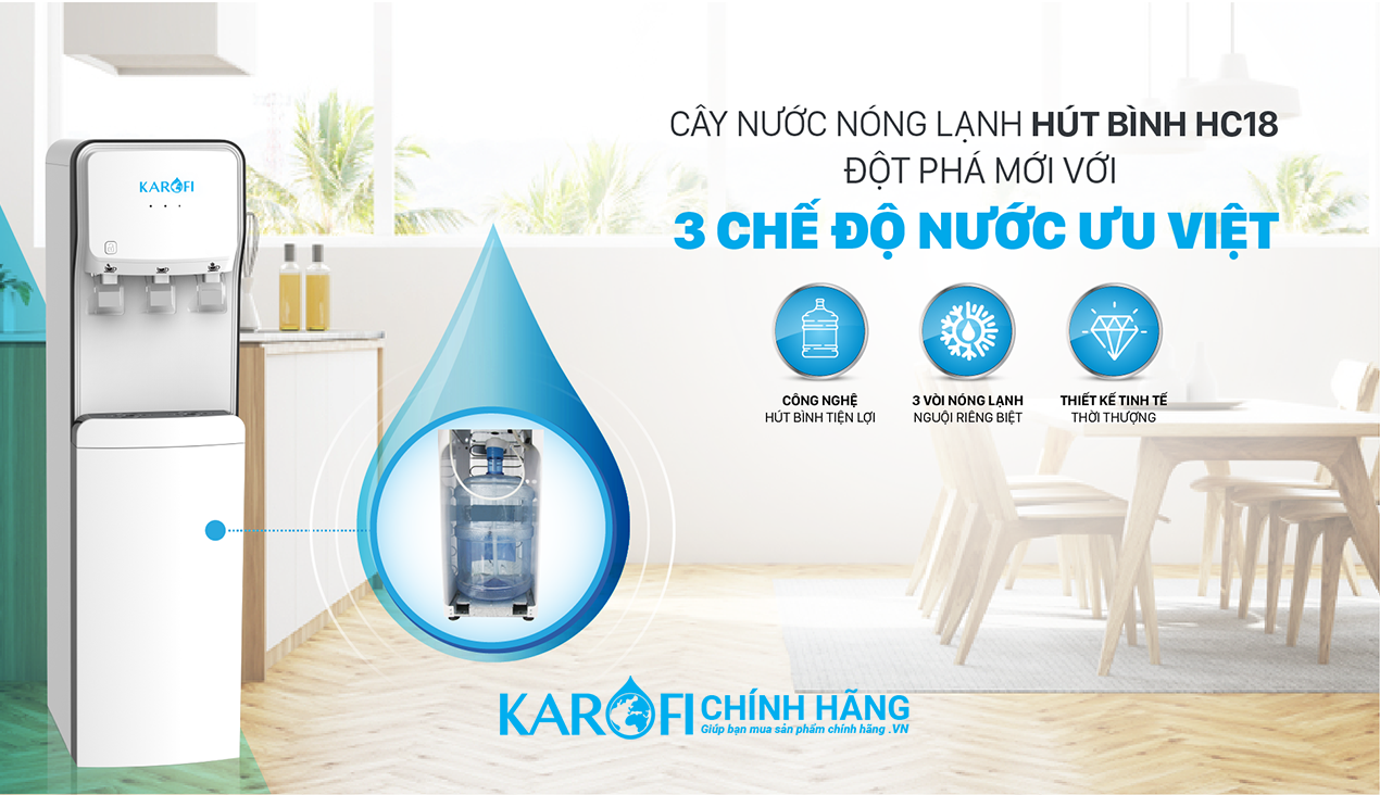 Cây nước nóng lạnh Karofi HC18