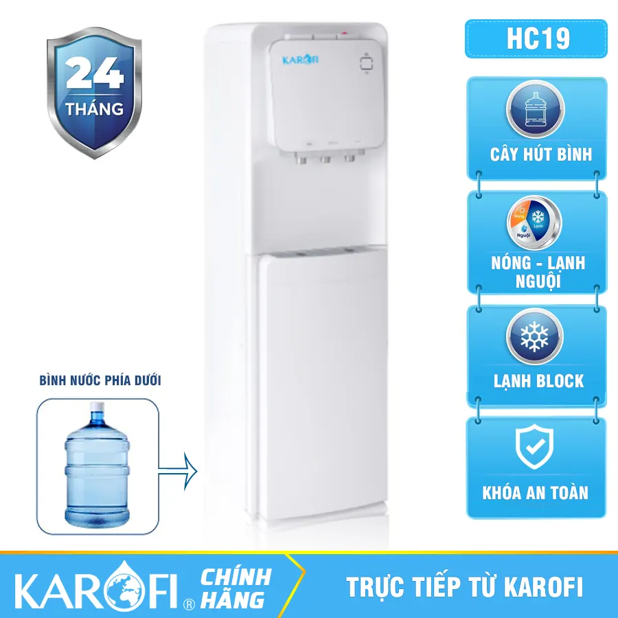 Cây nước nóng lạnh Karofi HC19
