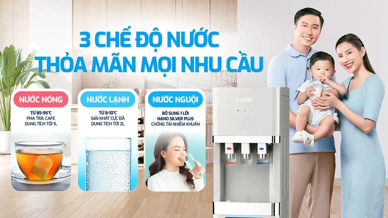 Cây nước nóng lạnh Karofi HCV208G