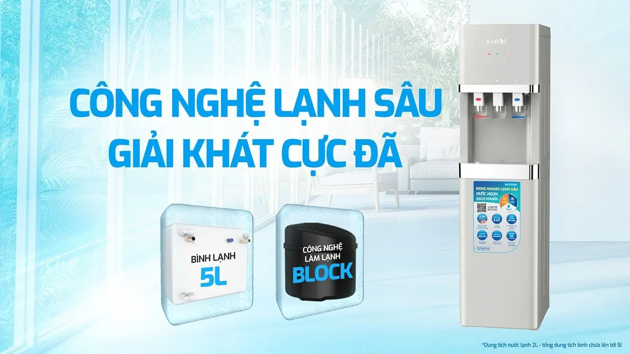 Cây nước nóng lạnh Karofi HCV208G