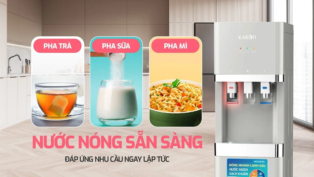 Cây nước nóng lạnh Karofi HCV208G