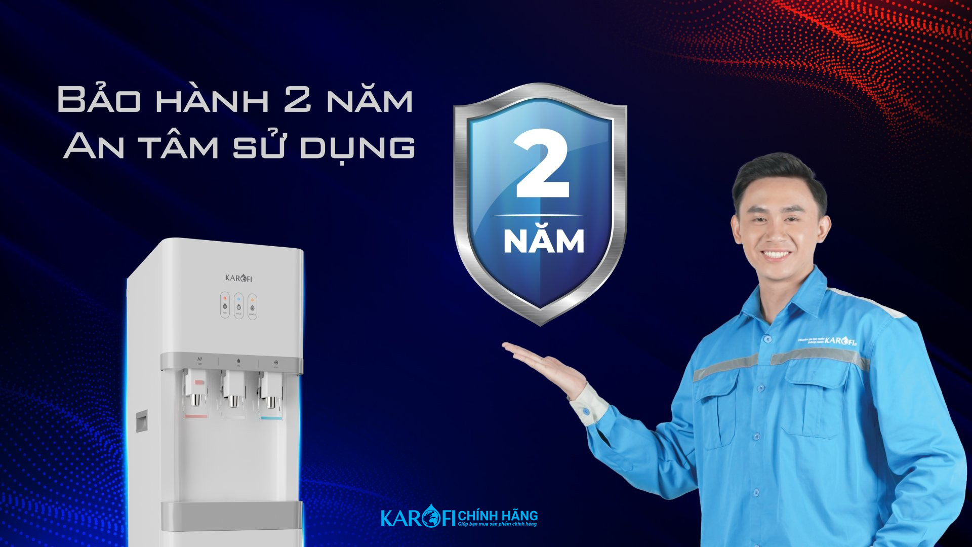 Cây nước nóng lạnh Karofi HCV208RO