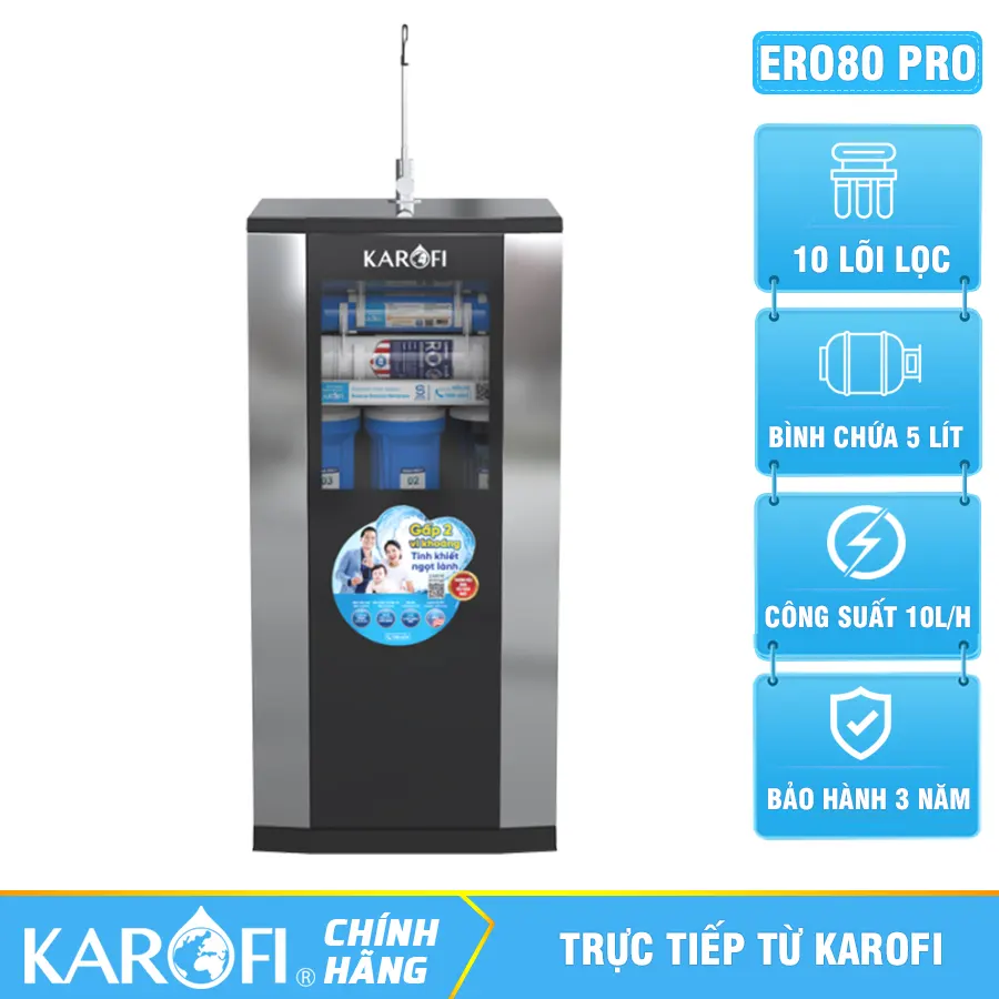 Máy lọc nước Karofi ERO80 Pro