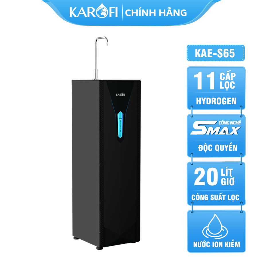 Máy lọc nước ion kiềm Karofi KAE-S65