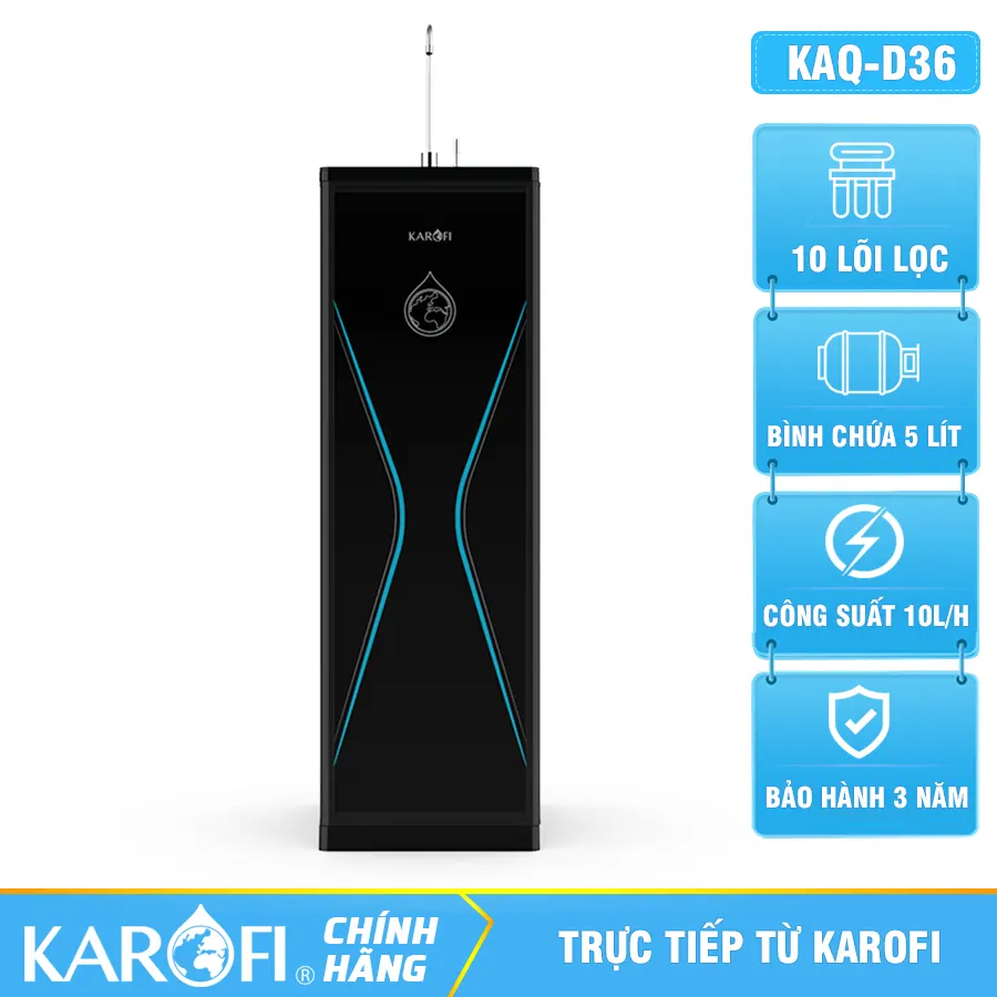 Máy lọc nước Karofi KAQ-D36 - 10 Lõi Chuẩn Nước Uống Trực Tiếp