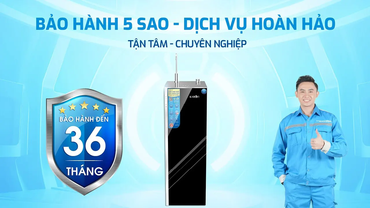 Bảo hành 36 tháng Máy lọc nước Karofi KAQ-L22 
