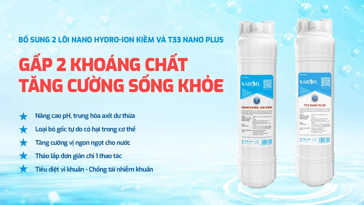 Máy lọc nước Karofi KAQ-L22 lõi ion kièm