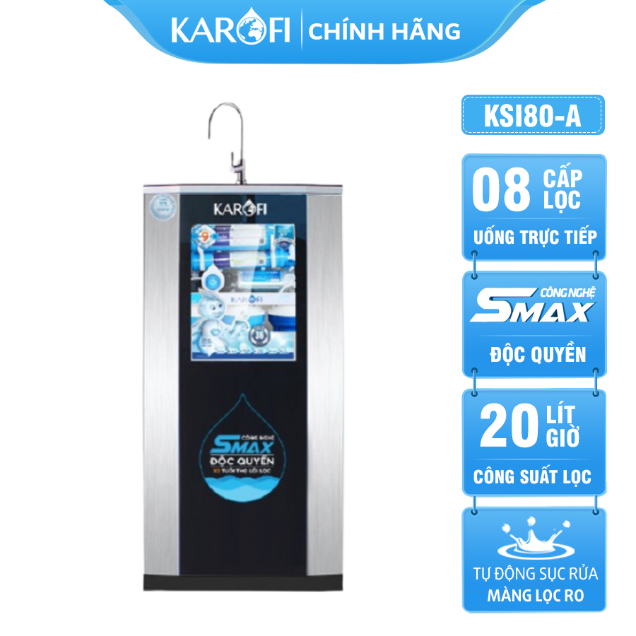 Máy lọc nước Karofi sRO KSI80-A - Mẫu mới 2022