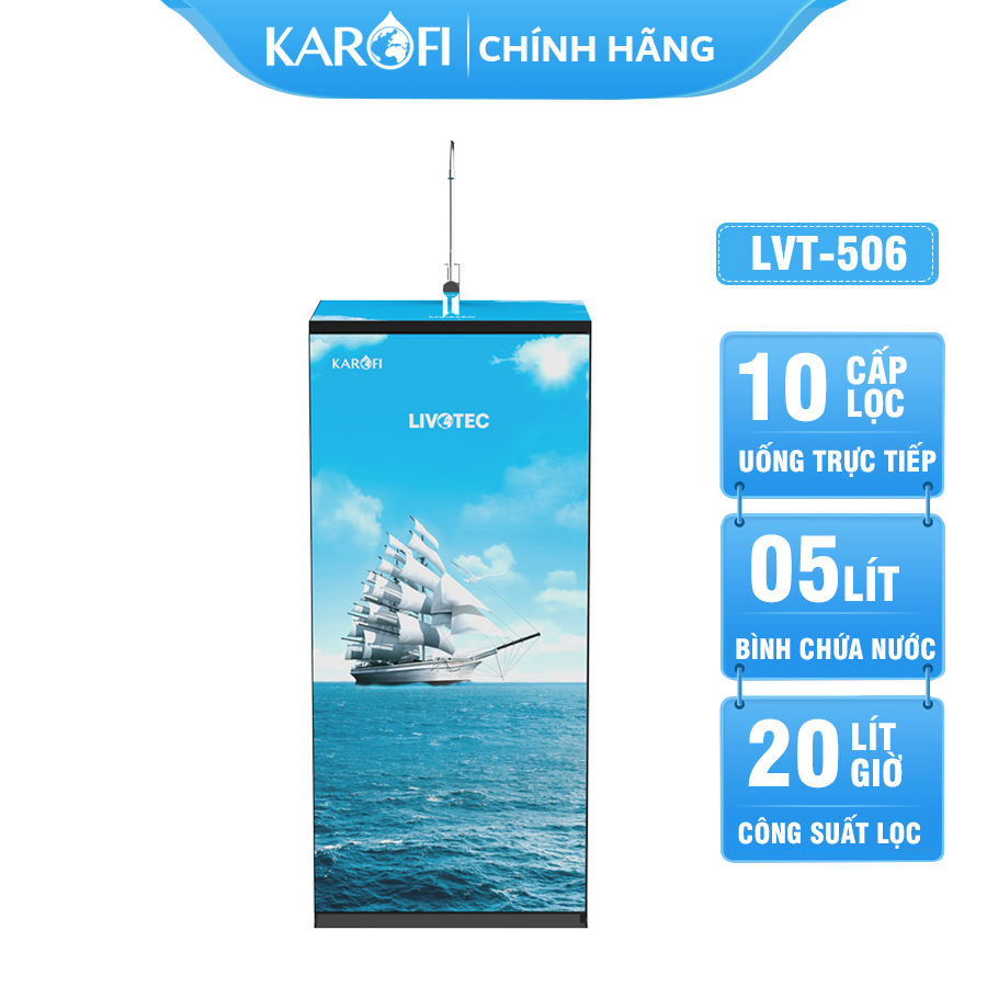 Máy lọc nước Karofi Livotec 506 - 10 Lõi lọc - Mẫu mới 2023
