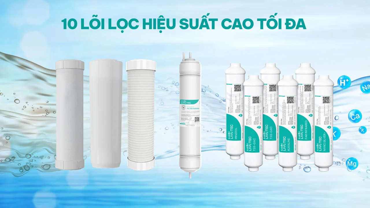 Máy lọc nước nóng nguội Karofi Livotec 615