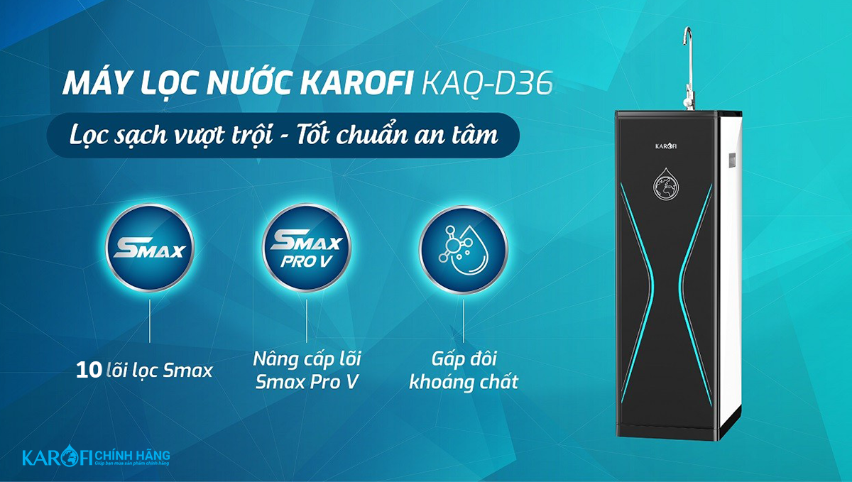 Máy lọc nước Karofi KAQ-D36