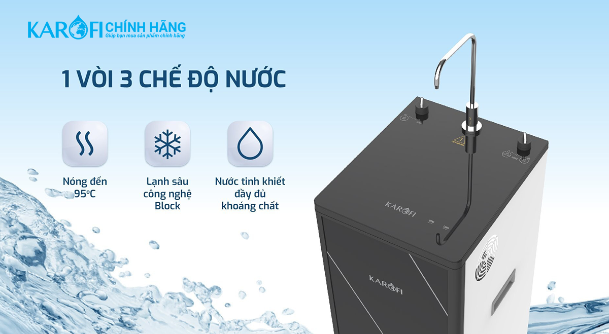 Máy lọc nước nóng lạnh Karofi KAD-D66V