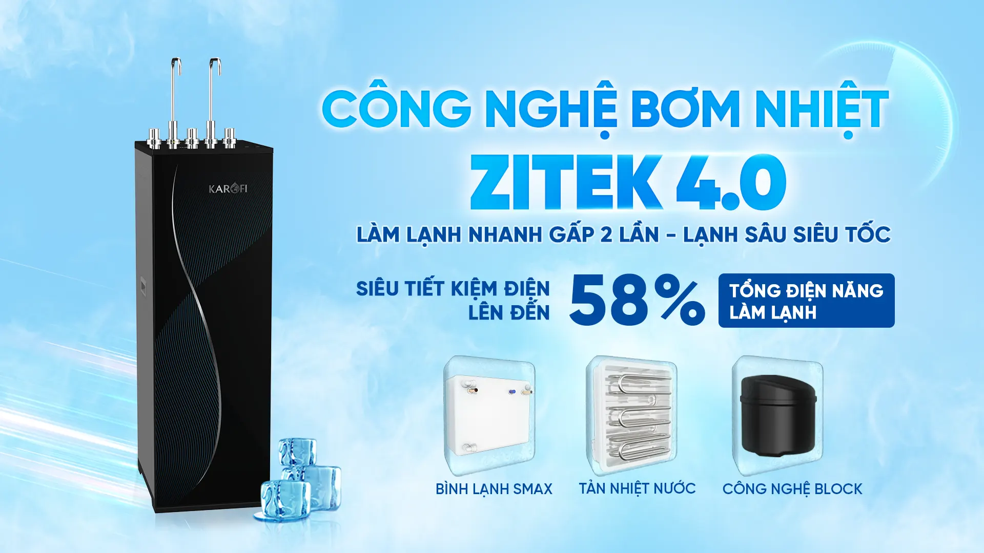 máy lọc nước nóng lạnh Karofi KAD-D69