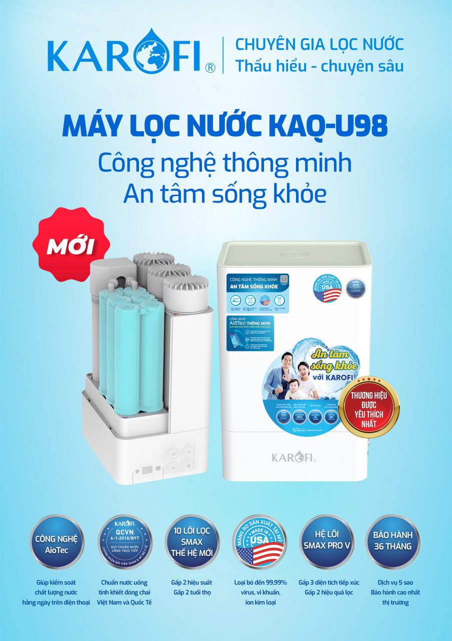 Máy lọc nước Karofi KAQ-U98