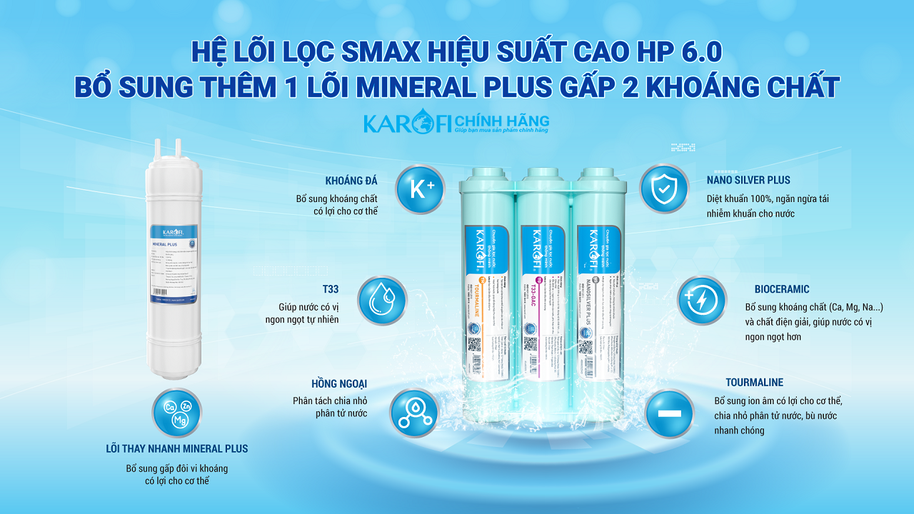 Máy lọc nước nóng nguội Karofi KAH-D15