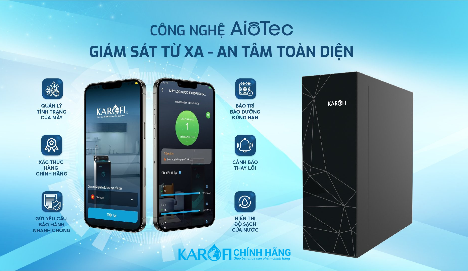 Máy lọc nước Karofi KAQ-U99 