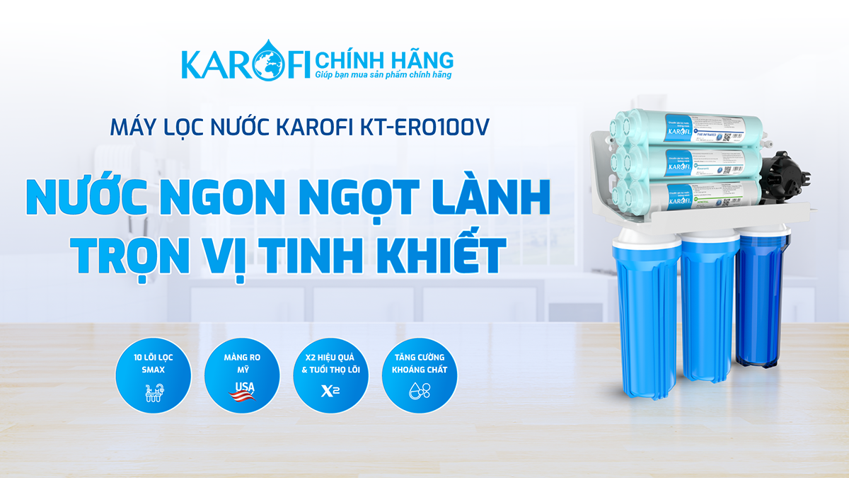 Máy lọc nước Karofi KT-ERO100V