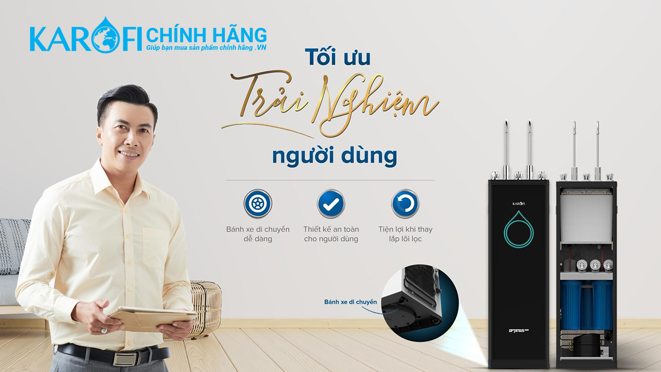 Máy lọc nước Karofi Optimus DUO O-D138 Tối ưu trải nghiệm người dùng