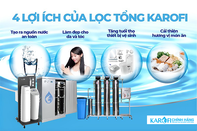 Máy lọc nước đầu nguồn Karofi KTF-332i - Cột Inox 304