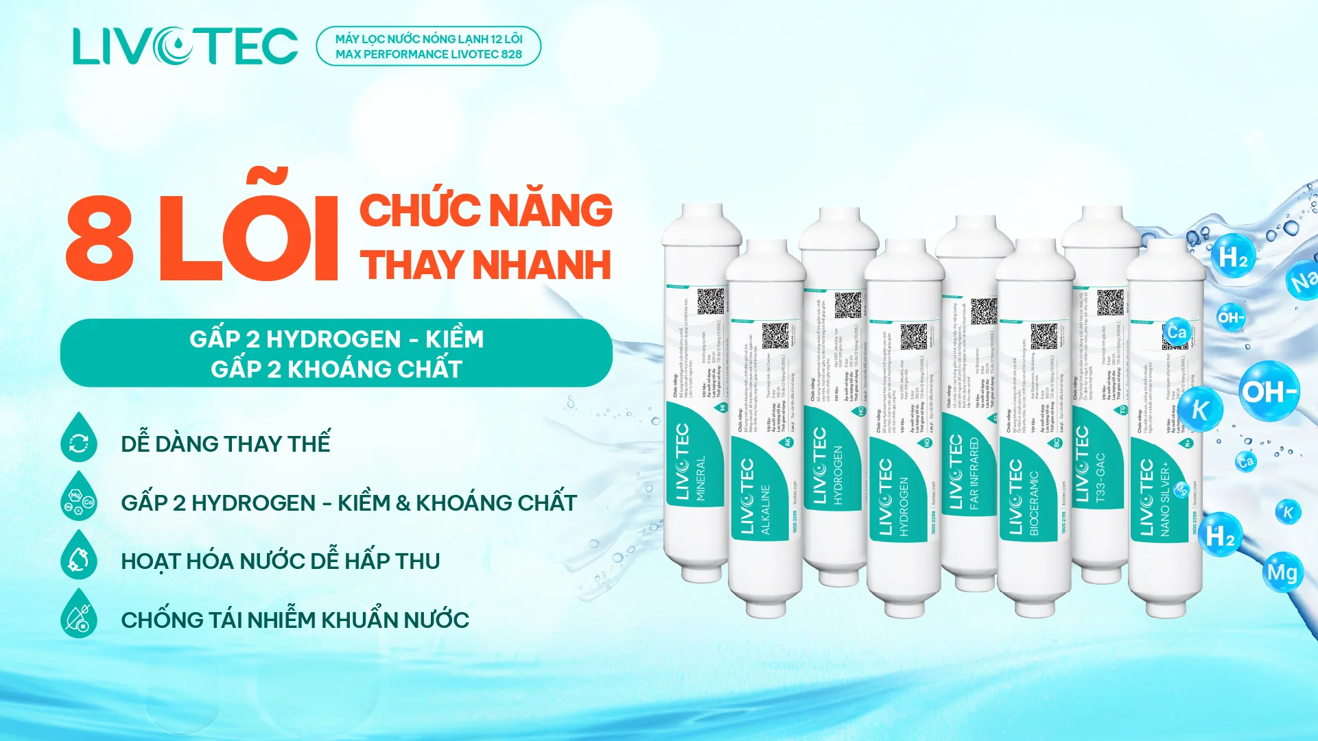 Máy lọc nước nóng lạnh Livotec 828 