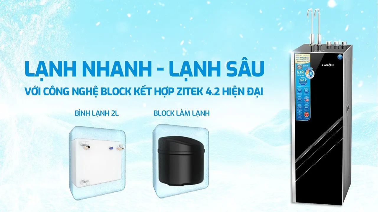 Công nghệ XTEK Máy lọc nước nóng lạnh Karofi KAD-L85