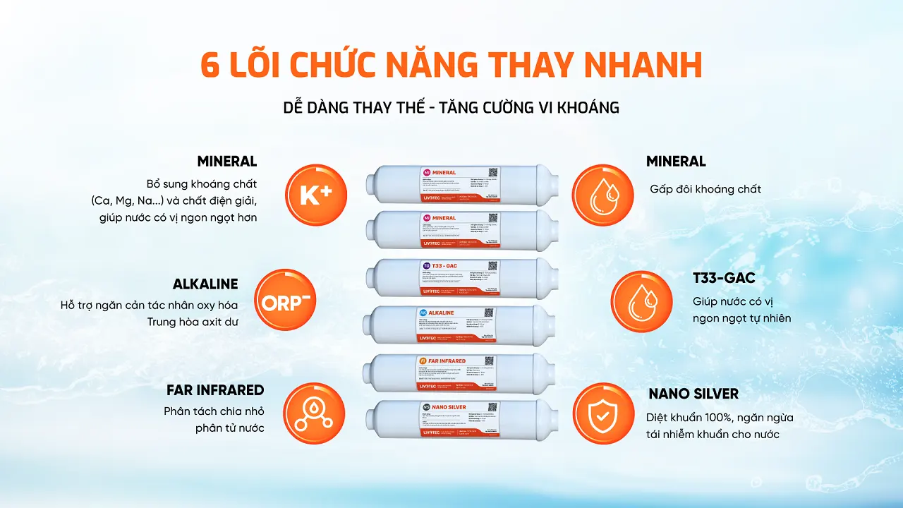 Máy lọc nước nóng lạnh Karofi Livotec 629