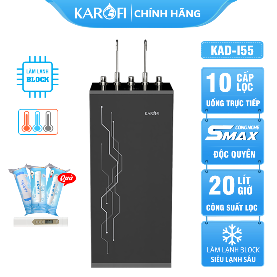Máy lọc nước nóng lạnh Karofi KAD-I55